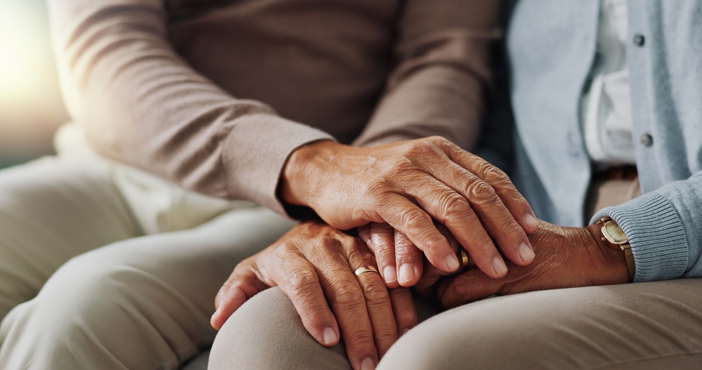 Caregiver helping senior at home